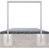 Hoops of steel tube  48 x 2.5 mm | Total width 1200 mm | galvanized andcoated DB 703